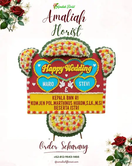 Papan Bunga Pernikahan Bangket Parak