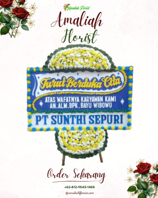 Papan Bunga Duka di Bangket Parak